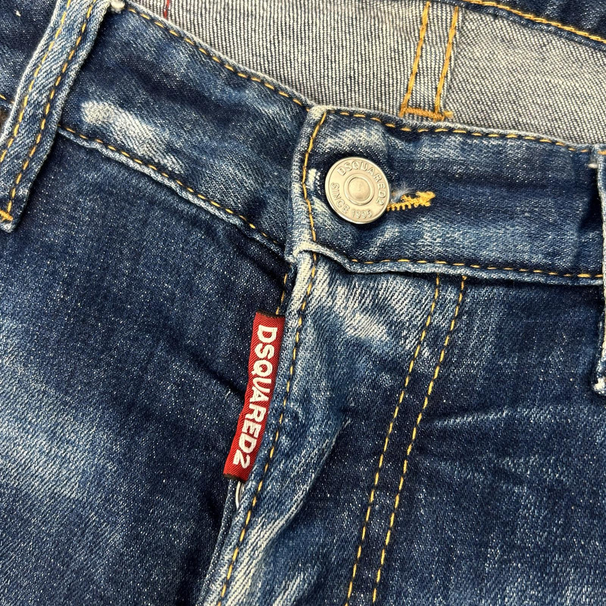 DSQUARED2 ディースクエアード 23年製 S74LB1247 ブルー ボタンフライ SKATER JEAN スケーター ストレッチデニム ボトムス