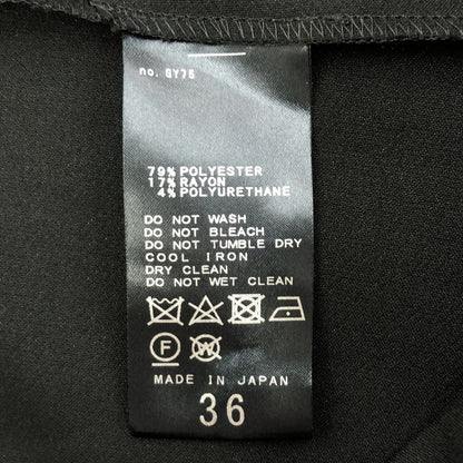 Spick&Span スピック＆スパン ブラック ダブルクロスVネック ノースリーブワンピース トップス