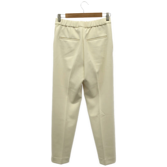 UNITED ARROWS ユナイテッドアローズ オフホワイト SPONGY タック テーパードパンツ ボトムス