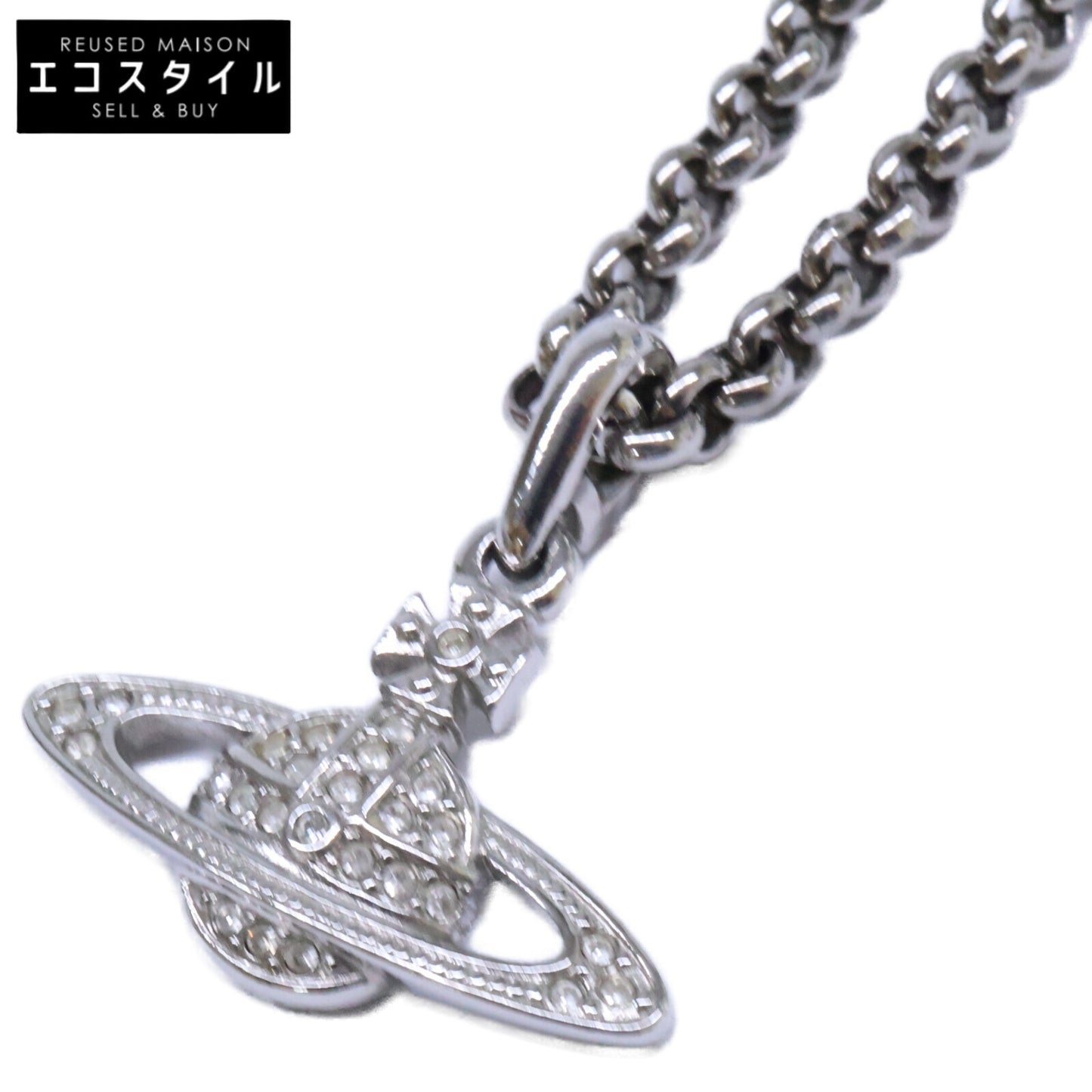 VivienneWestwood ヴィヴィアンウエストウッド オーブ ラインストーン チェーン ネックレス