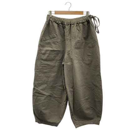カーキグレー 綿麻オーバーダイ SAC PANTS ボトムス