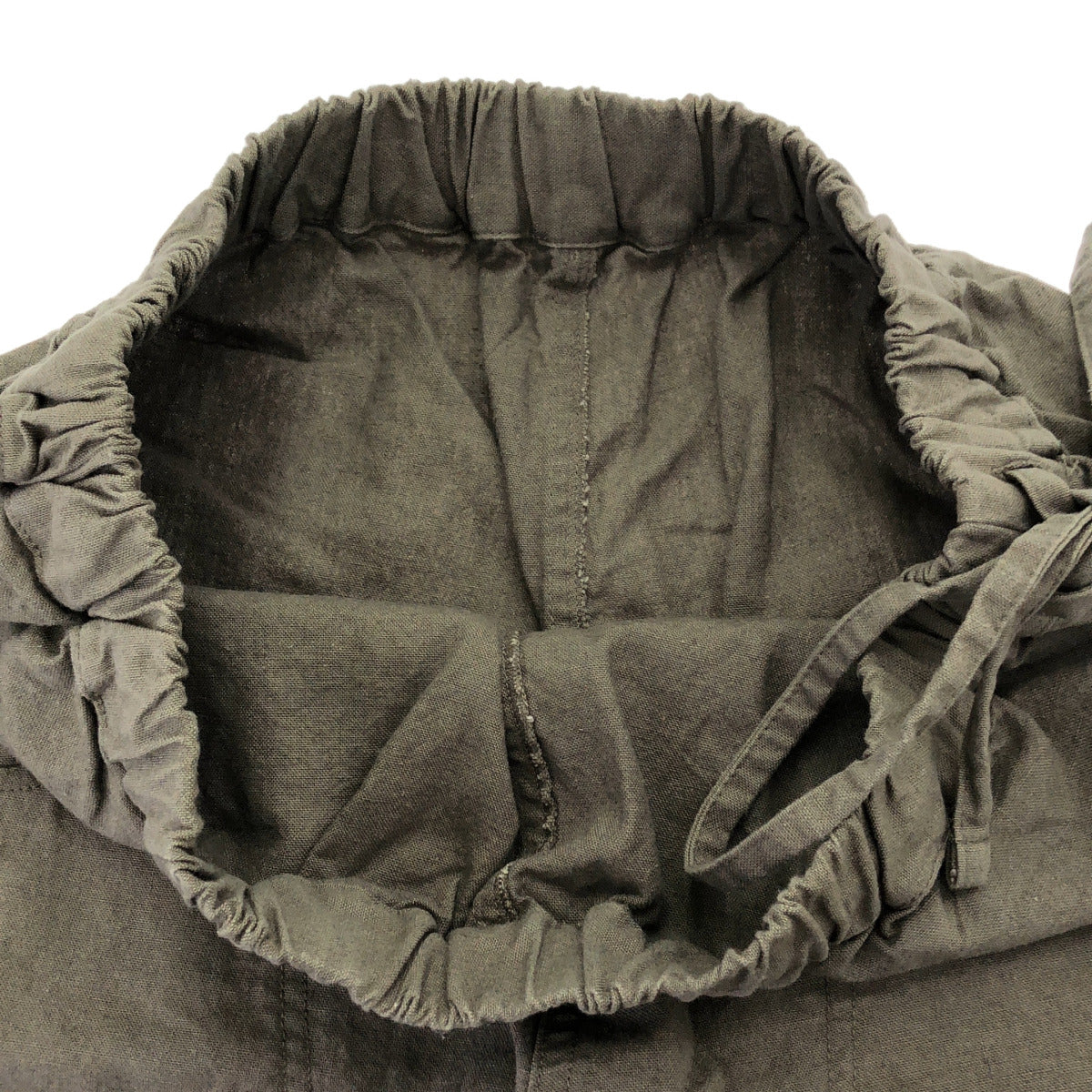 カーキグレー 綿麻オーバーダイ SAC PANTS ボトムス