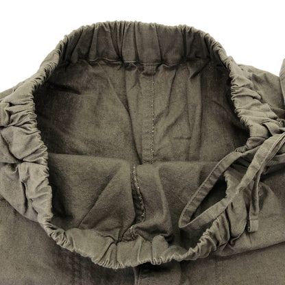 カーキグレー 綿麻オーバーダイ SAC PANTS ボトムス