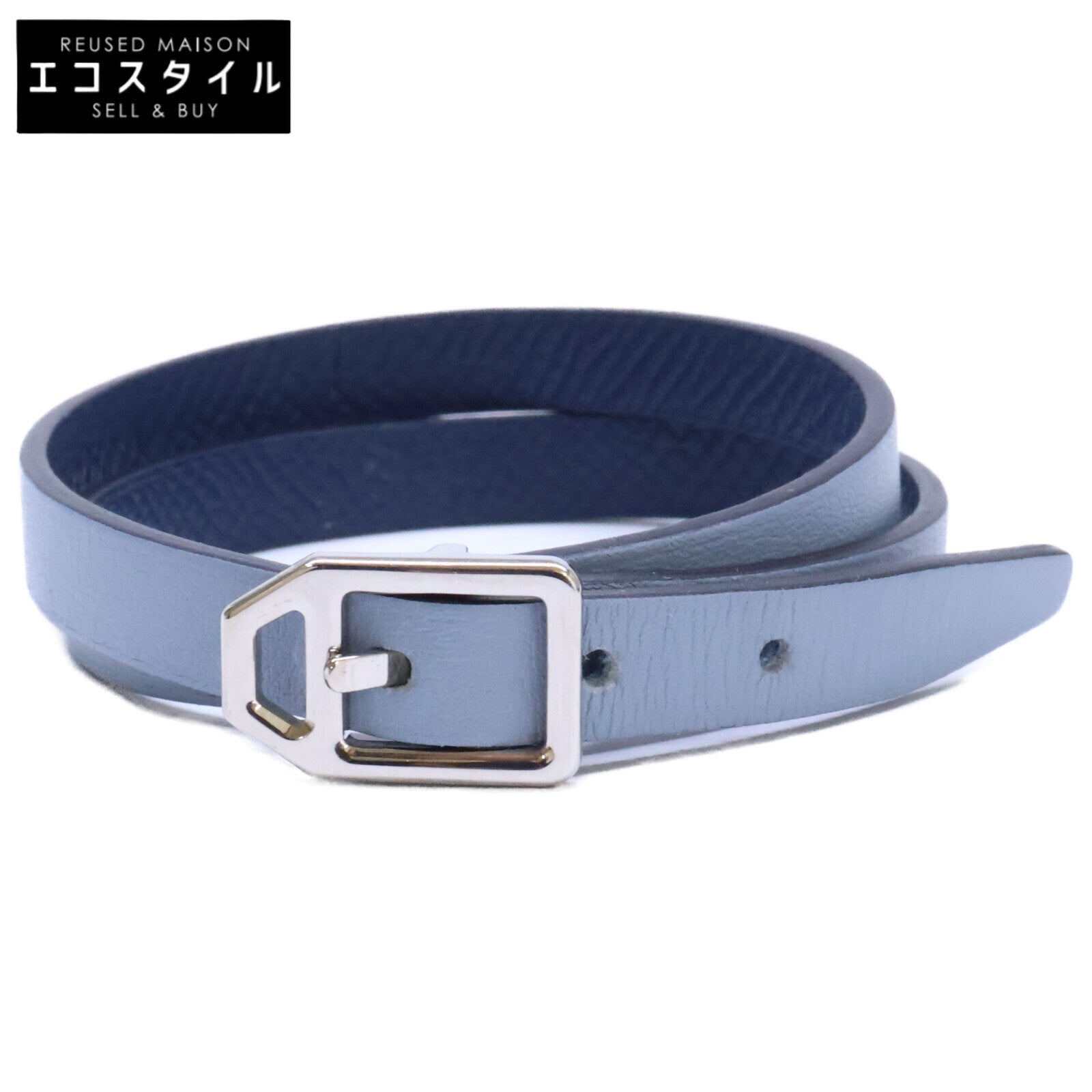 HERMES エルメス 【美品】C刻印 レザー ドゥブルトゥール ブレスレット
