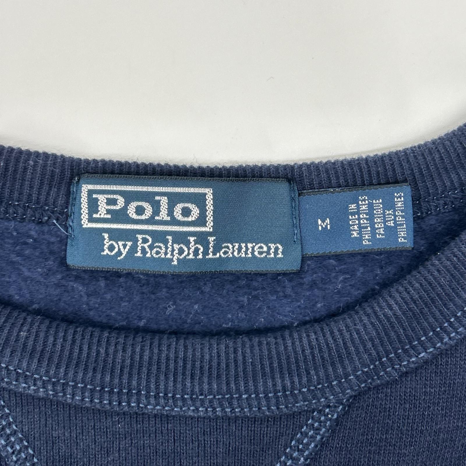 POLObyRalphLauren ポロラルフローレン ネイビー×イエロー Vガゼット クルーネック スウェット トップス