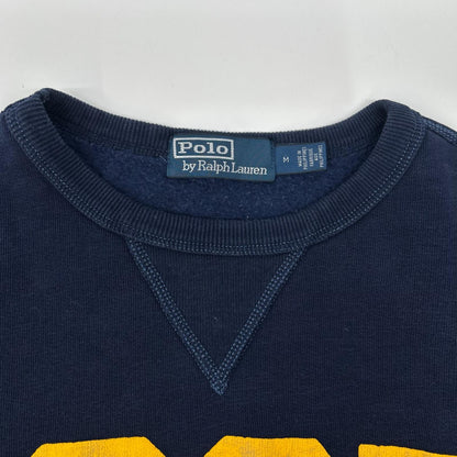 POLObyRalphLauren ポロラルフローレン ネイビー×イエロー Vガゼット クルーネック スウェット トップス