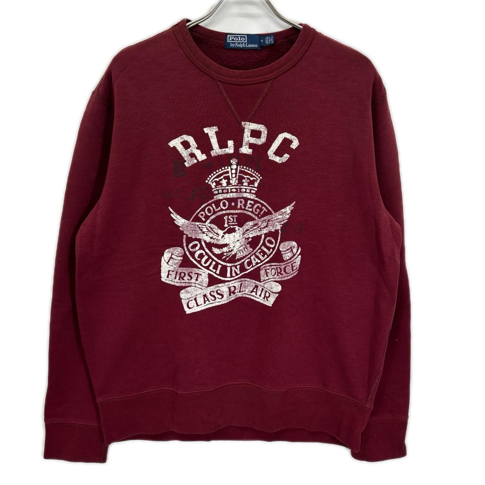 POLObyRalphLauren ポロラルフローレン レッド RLPC Vガゼット クルーネック スウェット トップス