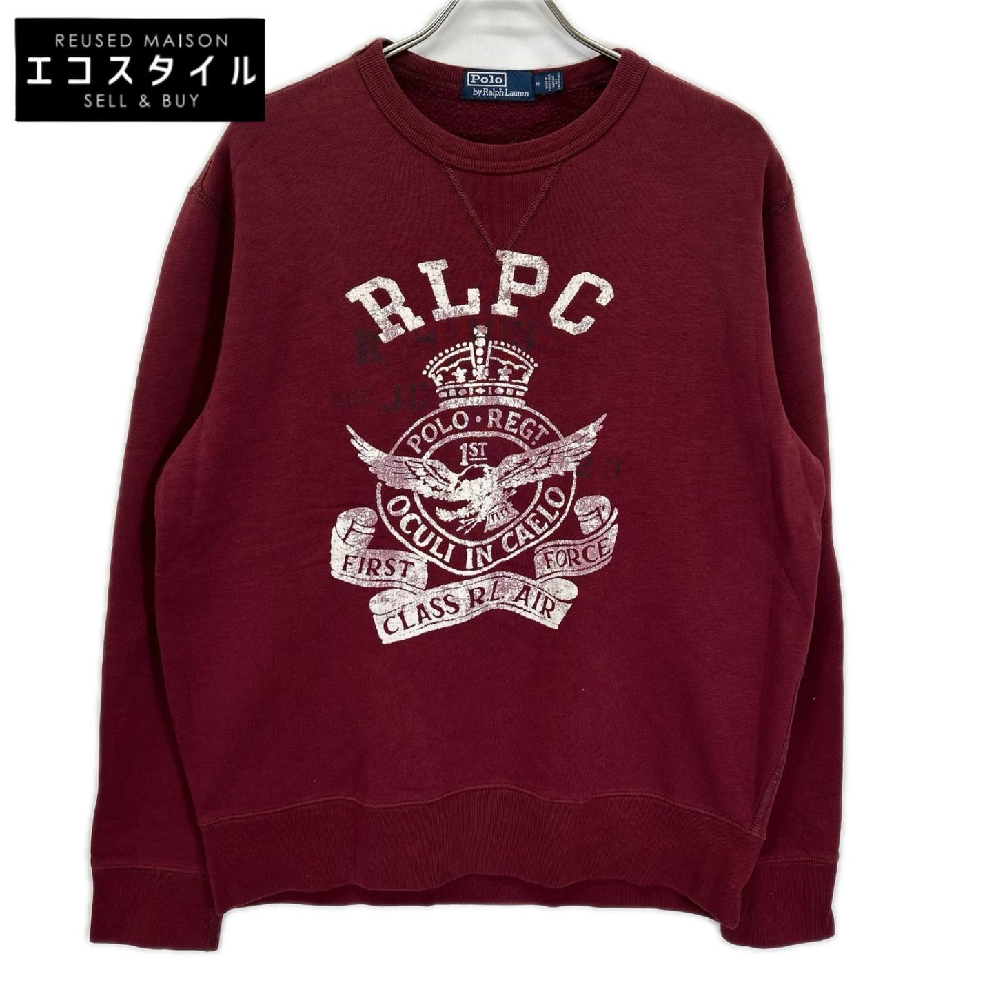 POLObyRalphLauren ポロラルフローレン レッド RLPC Vガゼット クルーネック スウェット トップス
