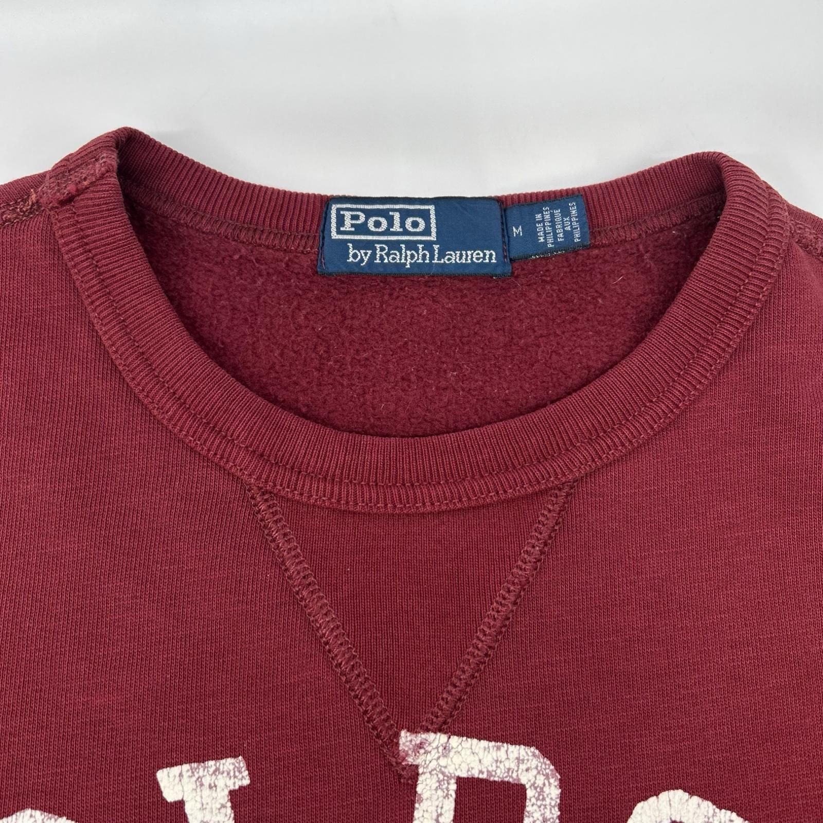 POLObyRalphLauren ポロラルフローレン レッド RLPC Vガゼット クルーネック スウェット トップス