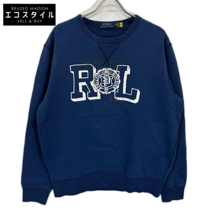 POLObyRalphLauren ポロラルフローレン ブルー RL スレチックディビジョンロゴ Vガゼット クルーネック スウェット トップス