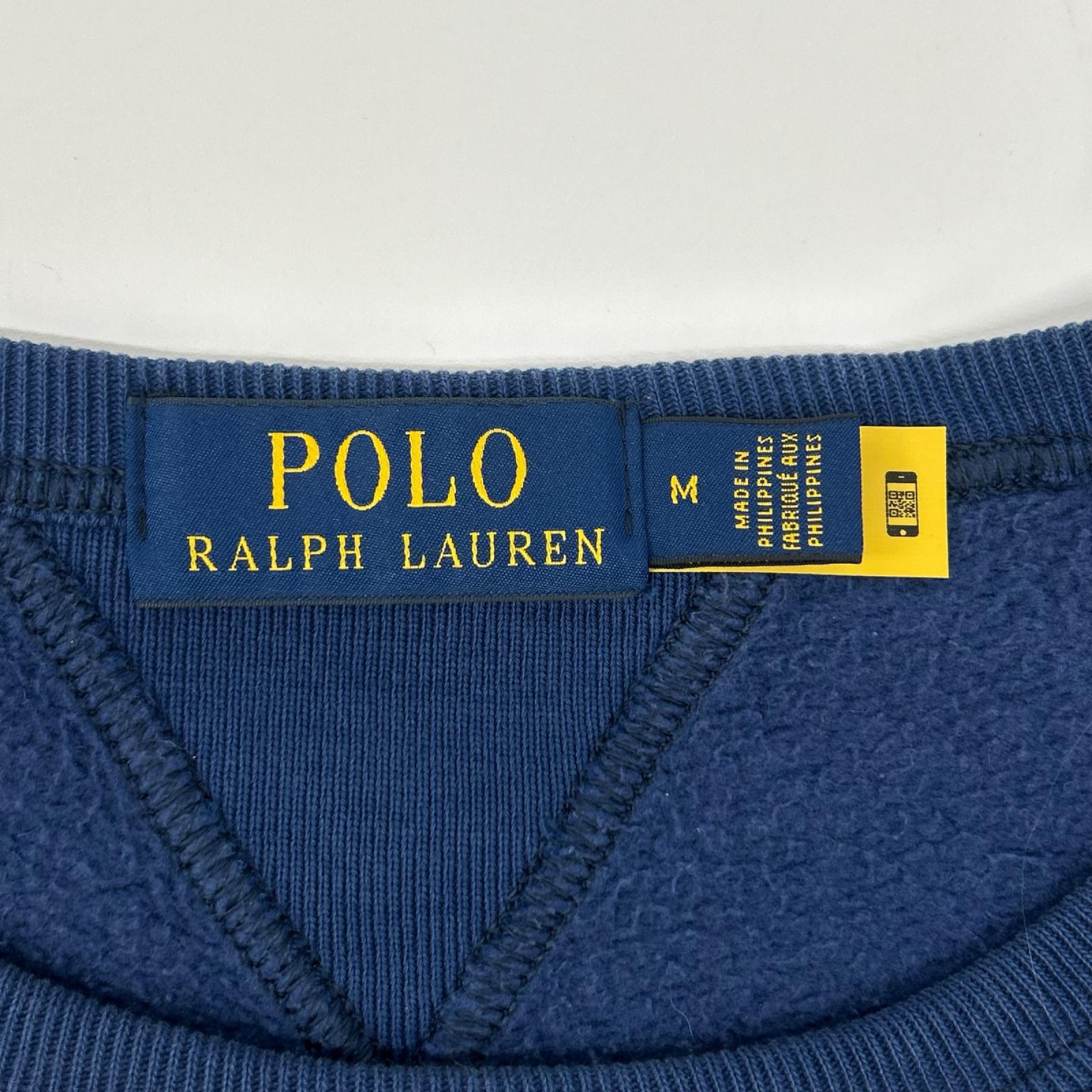 POLObyRalphLauren ポロラルフローレン ブルー RL スレチックディビジョンロゴ Vガゼット クルーネック スウェット トップス
