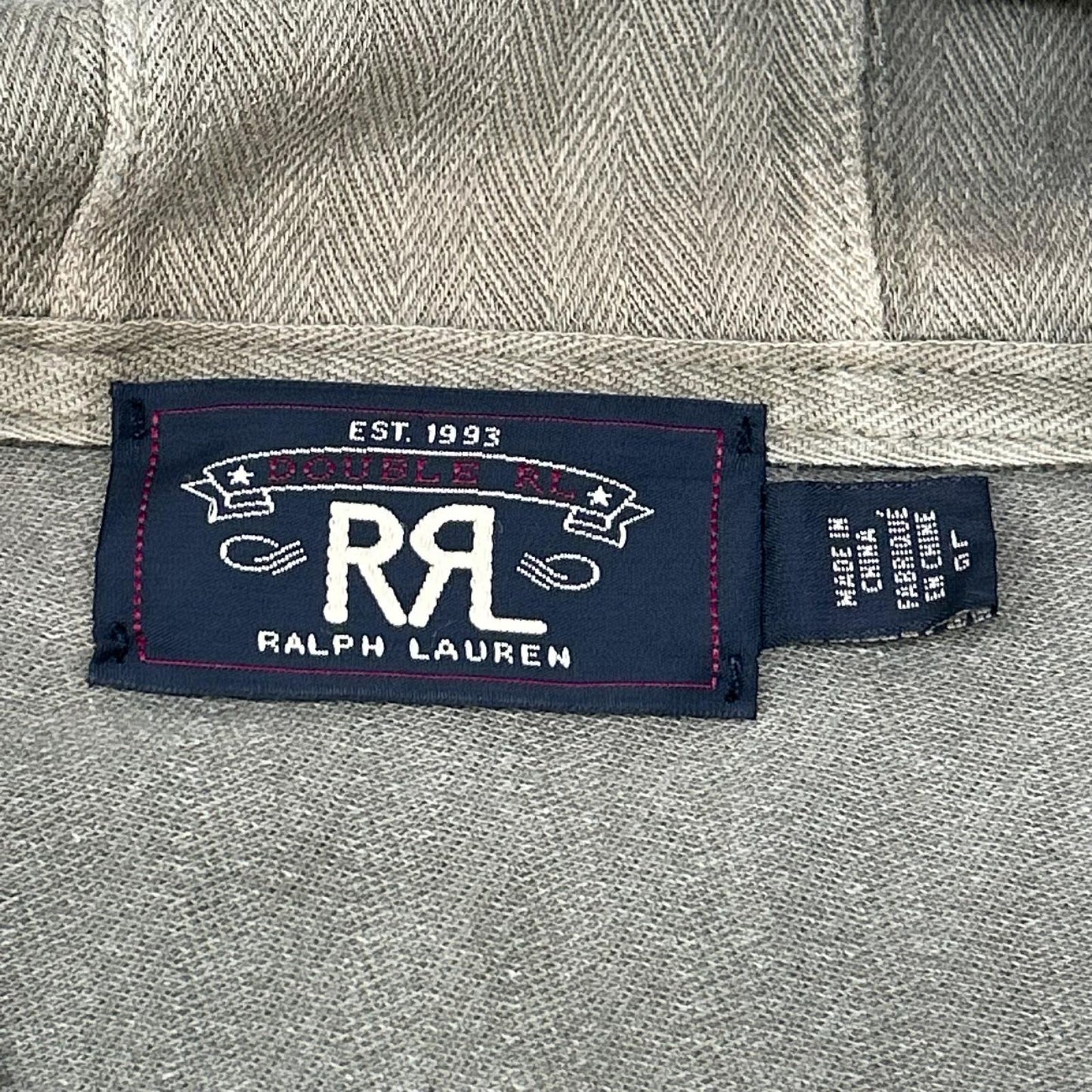 RRL ダブルアールエル 782733388001 カーキ ジャガードニット ポップオーバー アノラック ジャケット