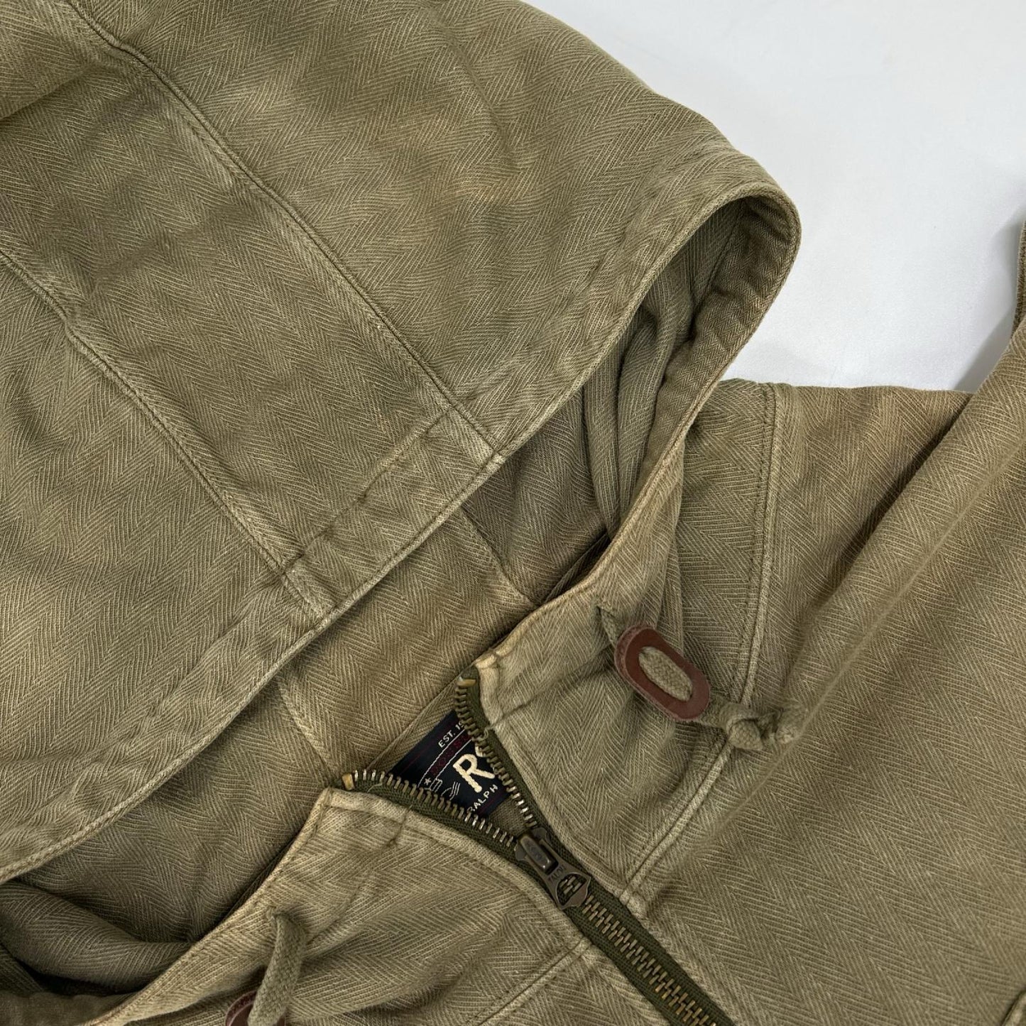 RRL ダブルアールエル 782733388001 カーキ ジャガードニット ポップオーバー アノラック ジャケット