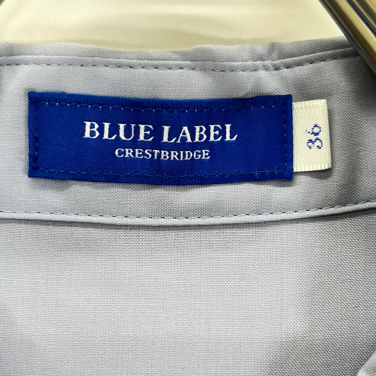 BLUE LABEL CRESTBRIDGE ブルーレーベルクレストブリッジ 55J18-542-20 25SS ライトブルー コットンライクナチュラルローンシャツドレス ワンピース