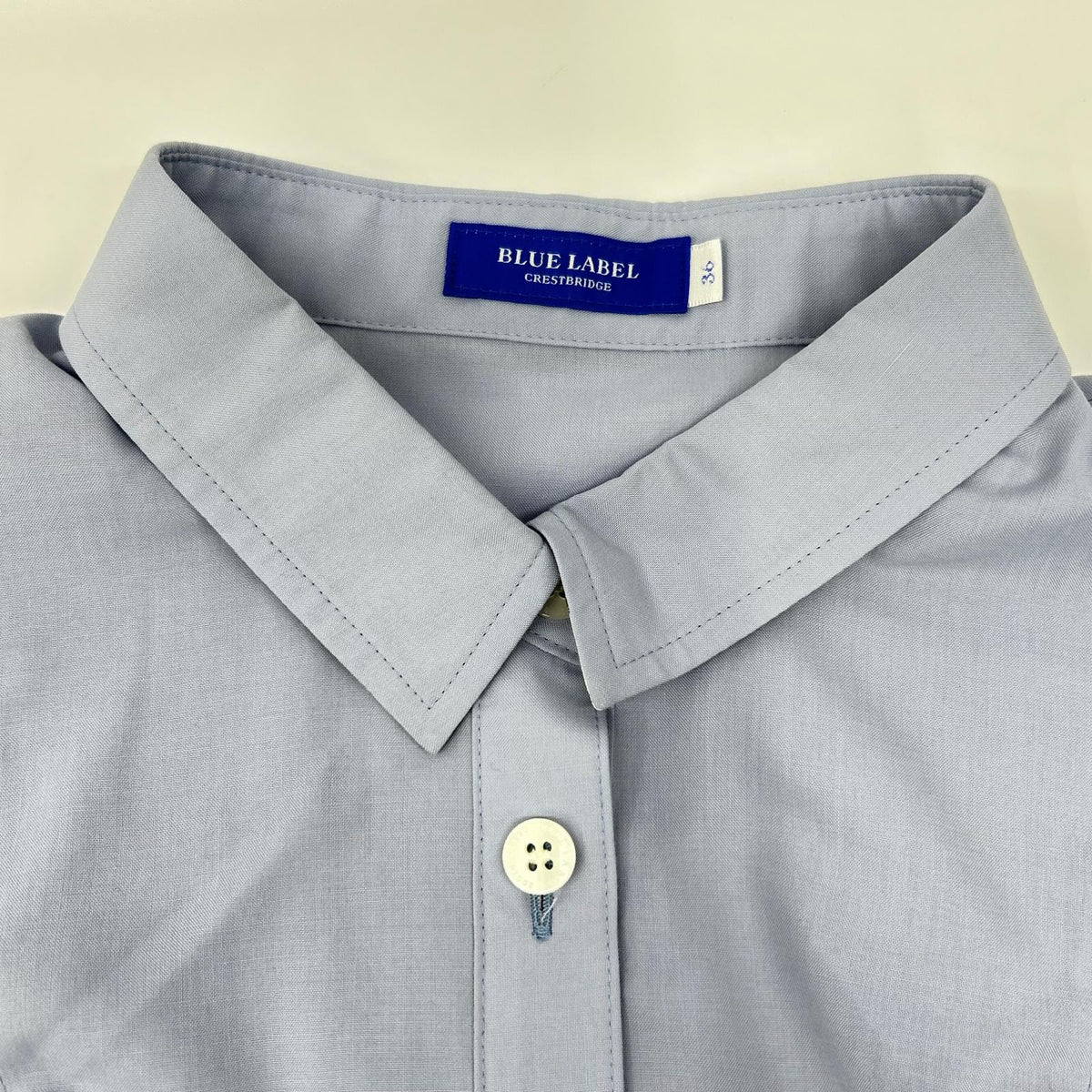 BLUE LABEL CRESTBRIDGE ブルーレーベルクレストブリッジ 55J18-542-20 25SS ライトブルー コットンライクナチュラルローンシャツドレス ワンピース
