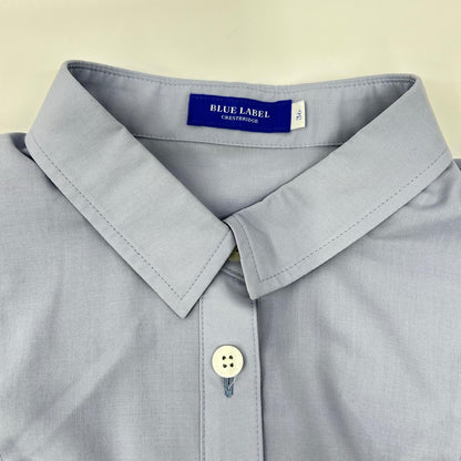 BLUE LABEL CRESTBRIDGE ブルーレーベルクレストブリッジ 55J18-542-20 25SS ライトブルー コットンライクナチュラルローンシャツドレス ワンピース