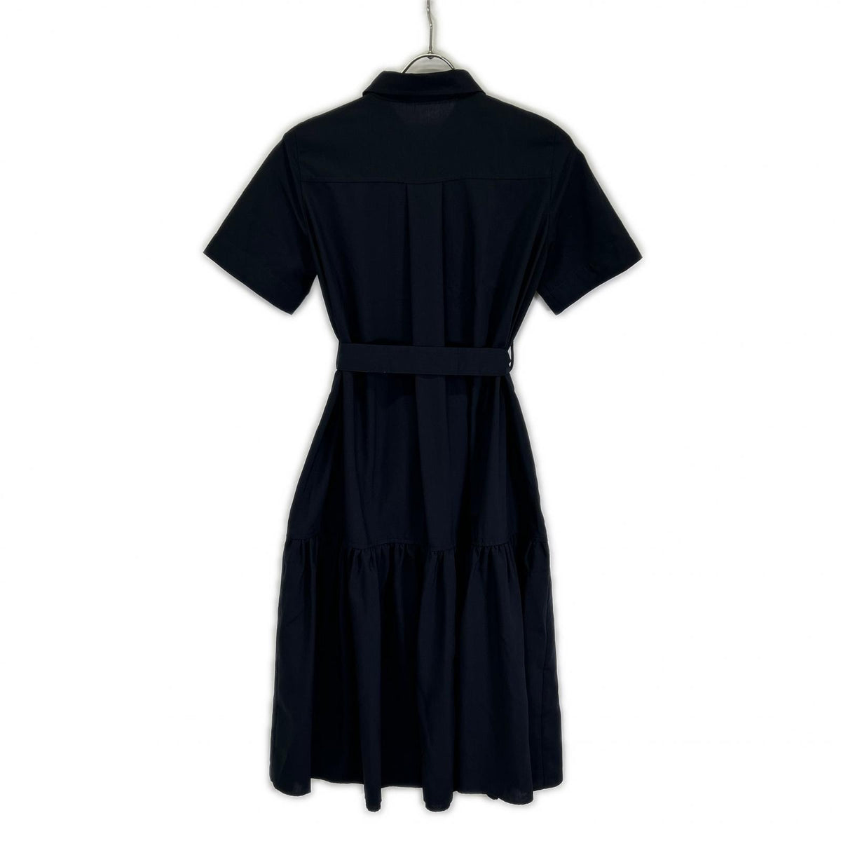 BLUE LABEL CRESTBRIDGE ブルーレーベルクレストブリッジ 55J18-542-29 25SS ブラック コットンライクナチュラルローンシャツドレス ワンピース