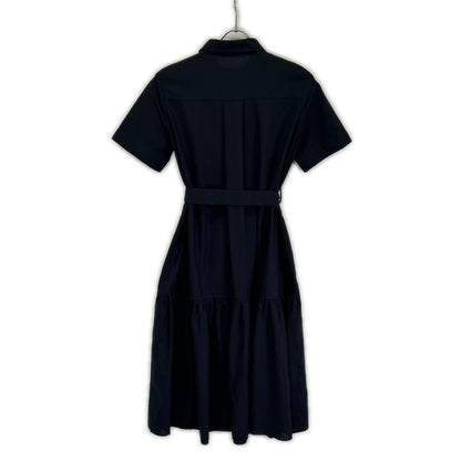 BLUE LABEL CRESTBRIDGE ブルーレーベルクレストブリッジ 55J18-542-29 25SS ブラック コットンライクナチュラルローンシャツドレス ワンピース