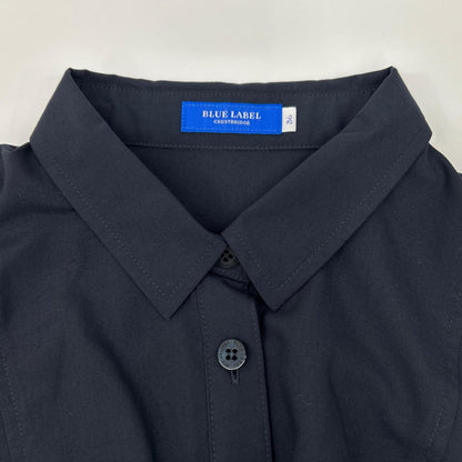 BLUE LABEL CRESTBRIDGE ブルーレーベルクレストブリッジ 55J18-542-29 25SS ブラック コットンライクナチュラルローンシャツドレス ワンピース
