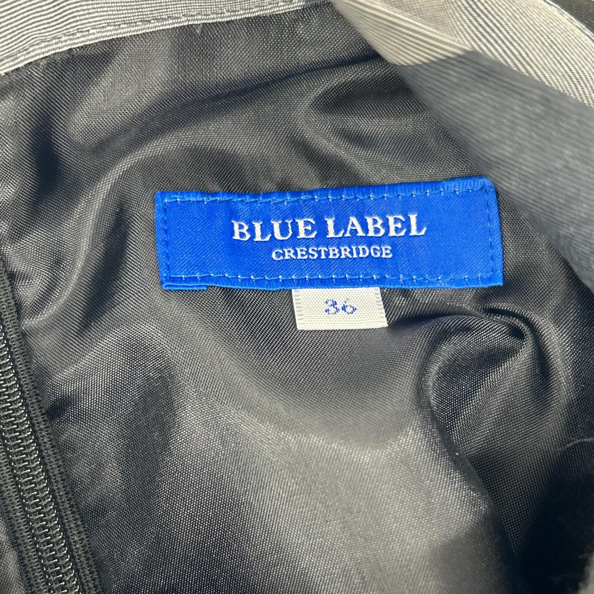 BLUE LABEL CRESTBRIDGE ブルーレーベルクレストブリッジ 55J01-501-09 24年製 ブラック ドッキングジャンパースカートドレス ワンピース