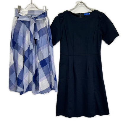 BLUE LABEL CRESTBRIDGE 55J33-110-25 Navy × Blue 3WAY set-up dress Dress