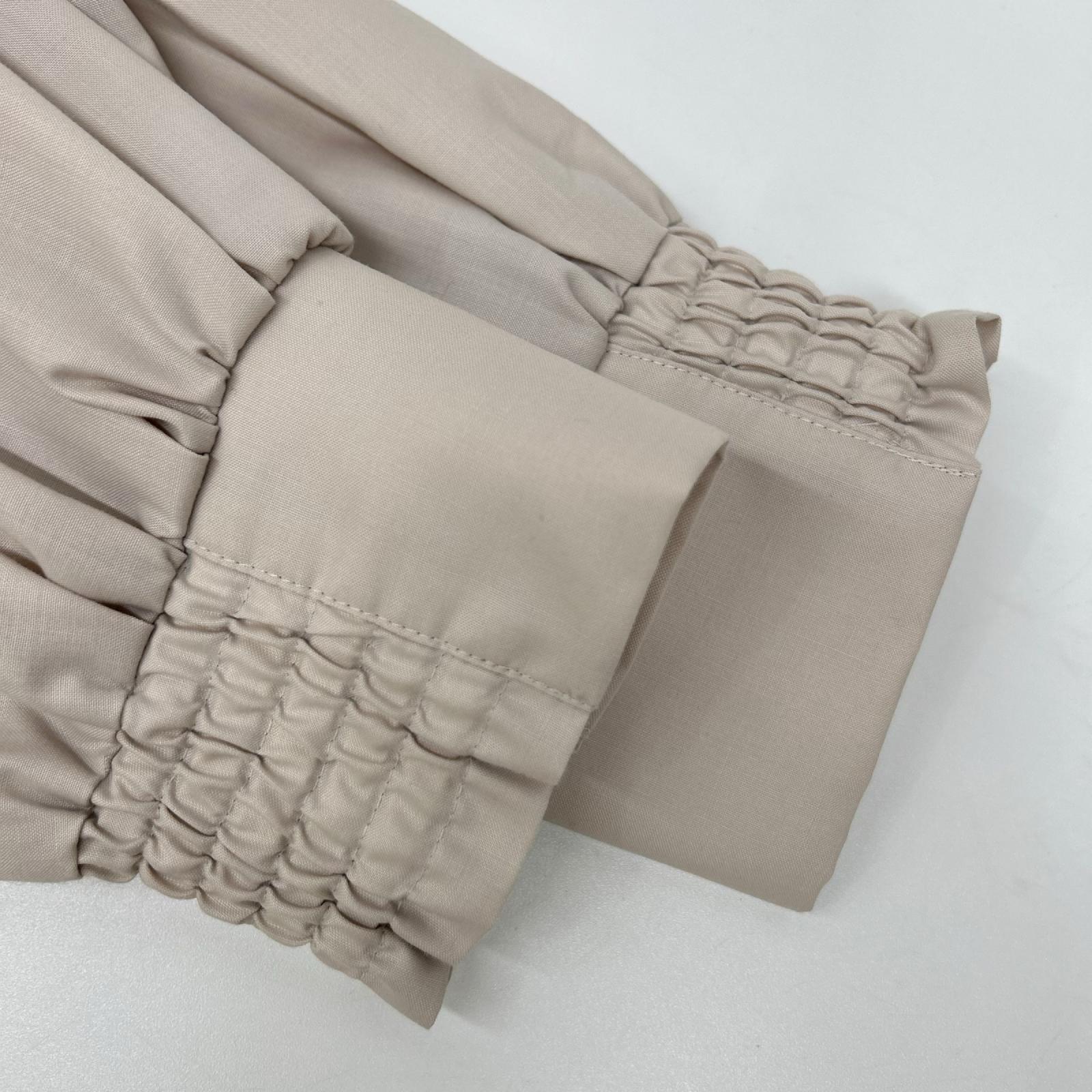 BLUE LABEL CRESTBRIDGE ブルーレーベルクレストブリッジ 55M16-792-03 ベージュ マイクロピーチスパン ボウタイブラウス トップス