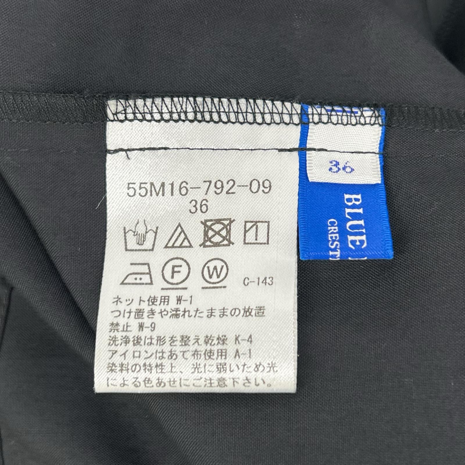 BLUE LABEL CRESTBRIDGE ブルーレーベルクレストブリッジ 55M16-792-09 ブラック マイクロピーチスパン ボウタイブラウス トップス