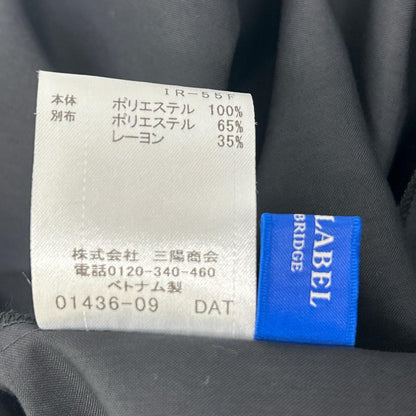 BLUE LABEL CRESTBRIDGE ブルーレーベルクレストブリッジ 55M16-792-09 ブラック マイクロピーチスパン ボウタイブラウス トップス