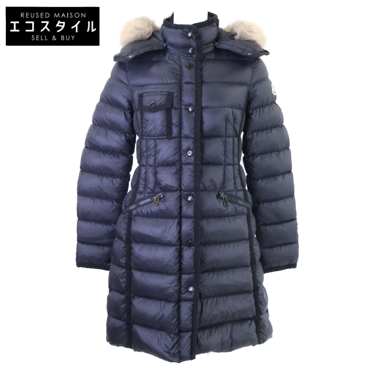 MONCLER モンクレール HERMIFUR/エルミファー ナイロン フォックスファー フーデッドダウン コート