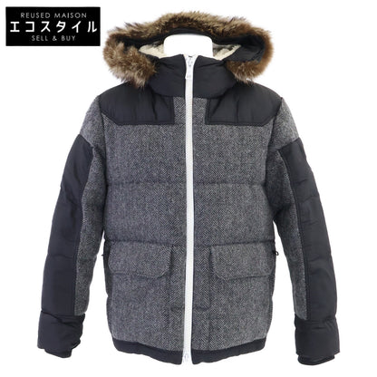 MONCLER モンクレール ROBERT ロバート ヘリンボーン切替 ファー付フーディダウンジャケット ジャケット