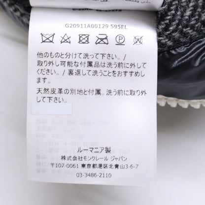 MONCLER モンクレール ROBERT ロバート ヘリンボーン切替 ファー付フーディダウンジャケット ジャケット