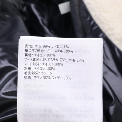MONCLER モンクレール ROBERT ロバート ヘリンボーン切替 ファー付フーディダウンジャケット ジャケット