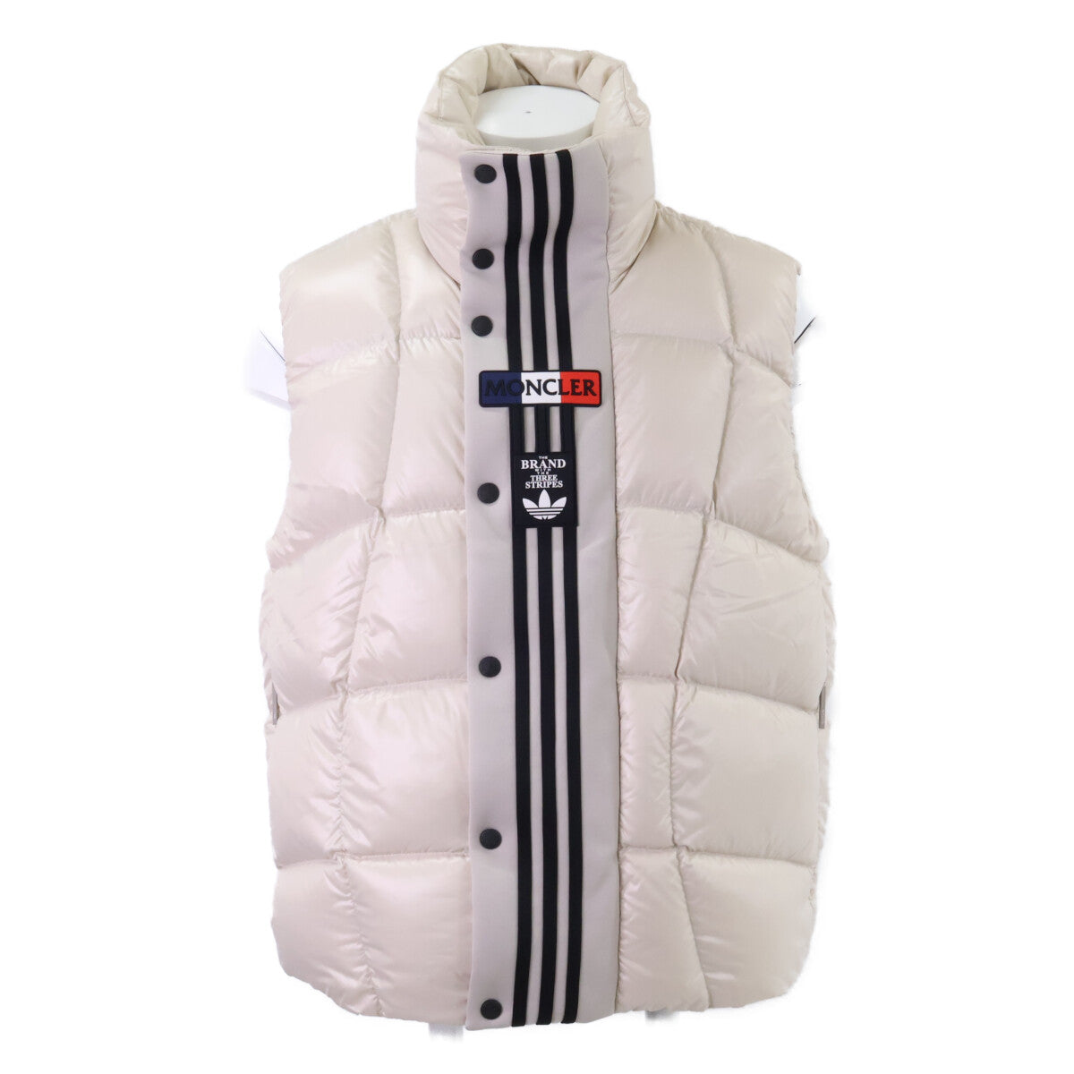 MONCLER モンクレール GENIUS 3 ジーニアス3 x adidas アディダス【新品同様】BOZON ボゾン 3ストライプ ラバーロゴ ダウン ベスト