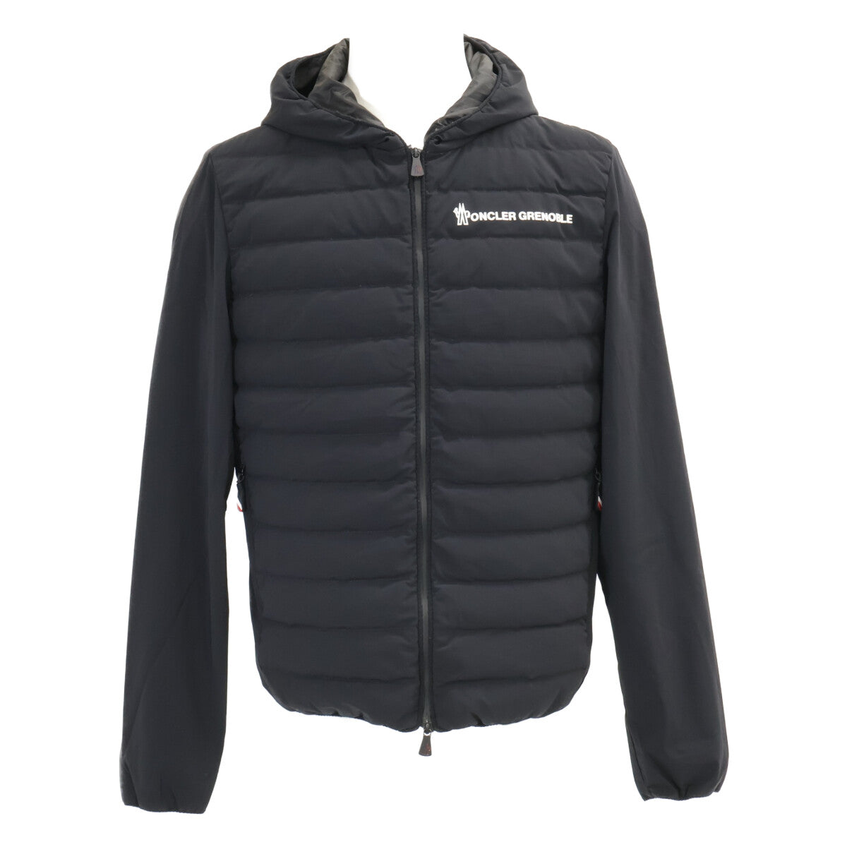 MONCLER モンクレール GRENOBLEグルノーブル【美品/25年製】K20978G00032 MAGLIA CARDIGAN 2層ストレッチ素材 異素材MIXダウン入りジップアップパーカー ジャケット