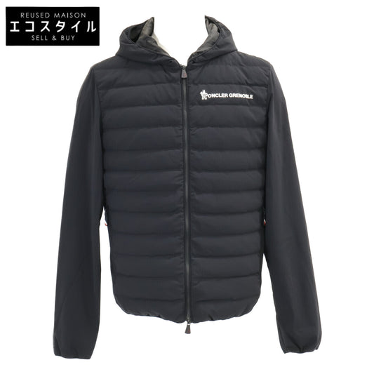 MONCLER モンクレール GRENOBLEグルノーブル【美品/25年製】K20978G00032 MAGLIA CARDIGAN 2層ストレッチ素材 異素材MIXダウン入りジップアップパーカー ジャケット