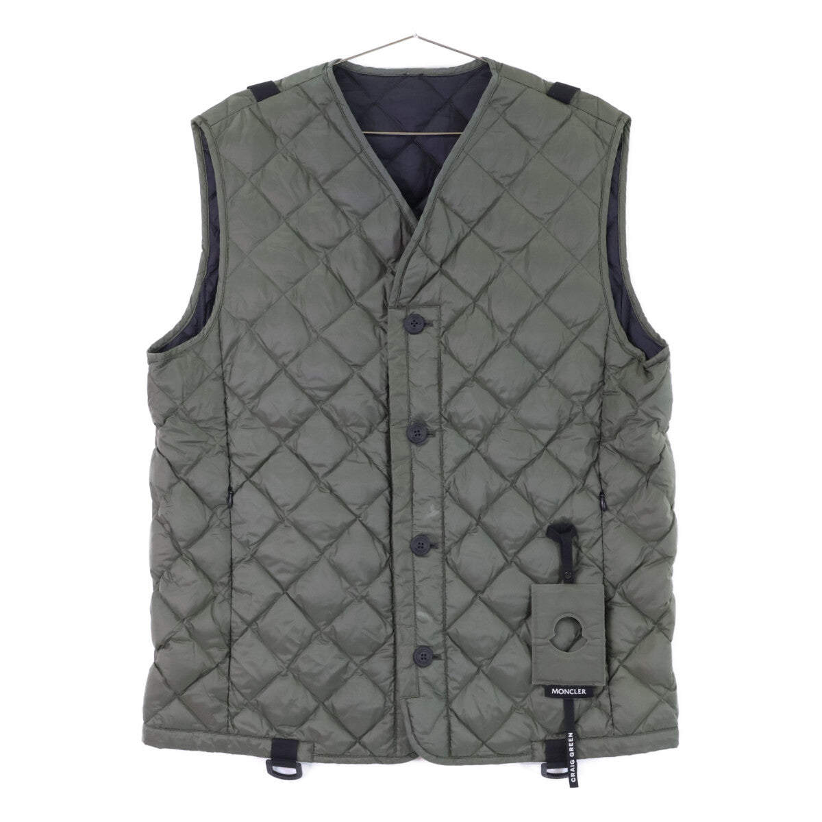 MONCLER モンクレール GENIUS 5ｘCRAIG GREEN HINES ロゴシルエットタグ キルティング ダウン ベスト