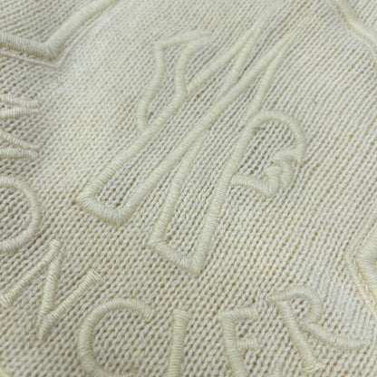 MONCLER モンクレール 23年製 GIROCOLLO TRICOT イエロー ウール×カシミヤ ロゴデザイン ニットプルオーバー