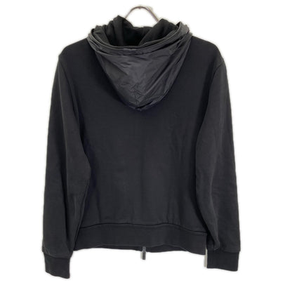 MONCLER モンクレール 24年製 ZIP UP CARDIGAN ブラック コットン×ナイロン フルジップスウェットフーディ トップス