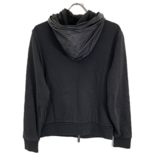 MONCLER モンクレール 24年製 ZIP UP CARDIGAN ブラック コットン×ナイロン フルジップスウェットフーディ トップス
