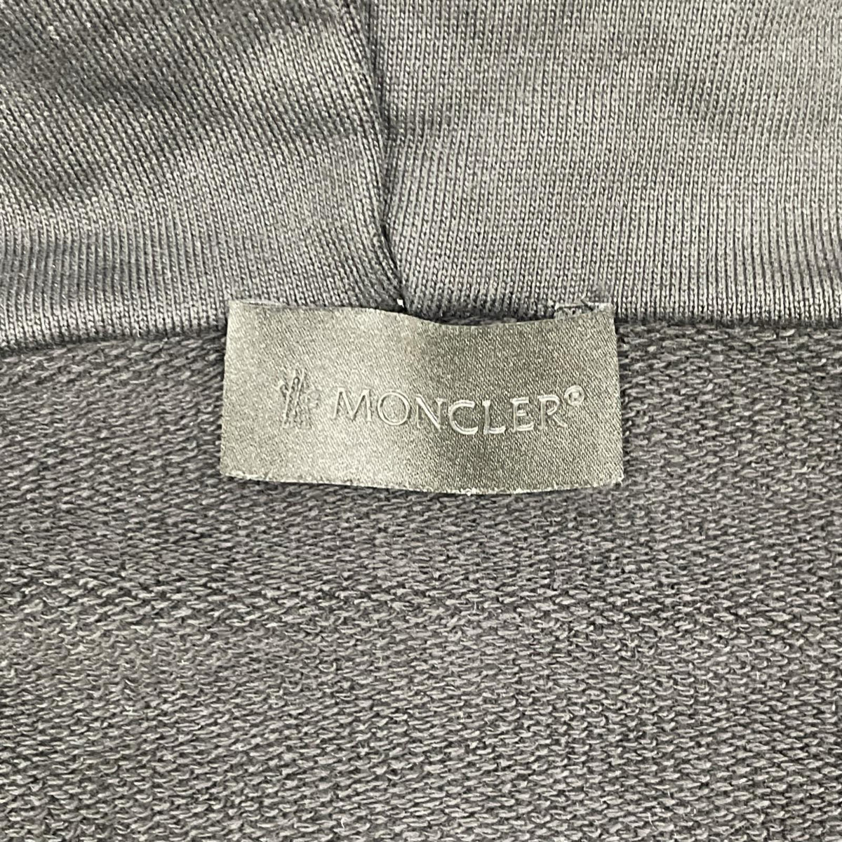 MONCLER モンクレール 24年製 ZIP UP CARDIGAN ブラック コットン×ナイロン フルジップスウェットフーディ トップス