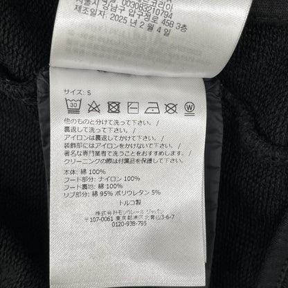 MONCLER モンクレール 24年製 ZIP UP CARDIGAN ブラック コットン×ナイロン フルジップスウェットフーディ トップス