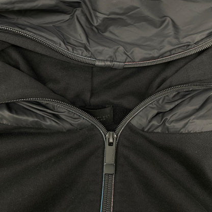 MONCLER モンクレール 24年製 ZIP UP CARDIGAN ブラック コットン×ナイロン フルジップスウェットフーディ トップス