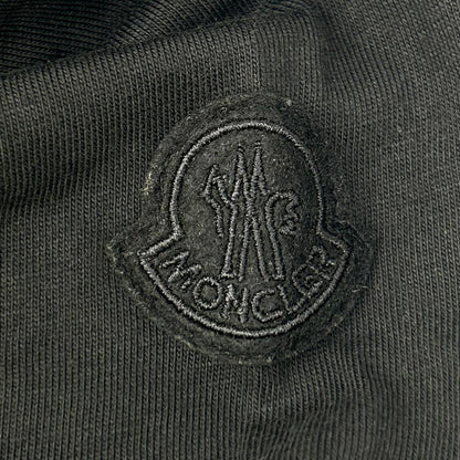 MONCLER モンクレール 23年製 LS T-SHIRT ブラック コットン ペイントロゴ クルーネック ロングスリーブカットソー トップス