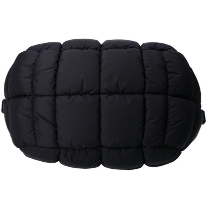 MONCLER モンクレール 24年製 MINI CARADOC/ミニカラドック ブラック キルティングナイロン ラバーロゴ 2WAYダウントートバッグ ショルダーバッグ