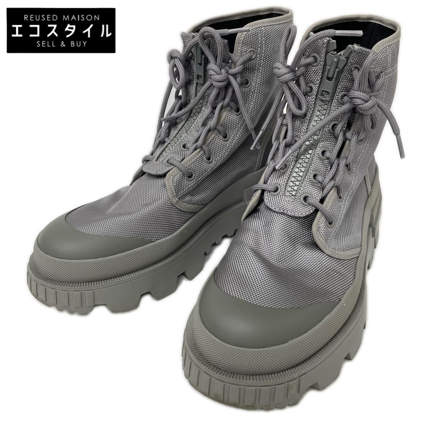 MONCLER モンクレール GENIUS ジーニアス x HYKE ハイク 【美品】23SS DESERTYX ANKLE BOOTS バックロゴ メッシュ/ラバー レースアップ アンクルブーツ シューズ