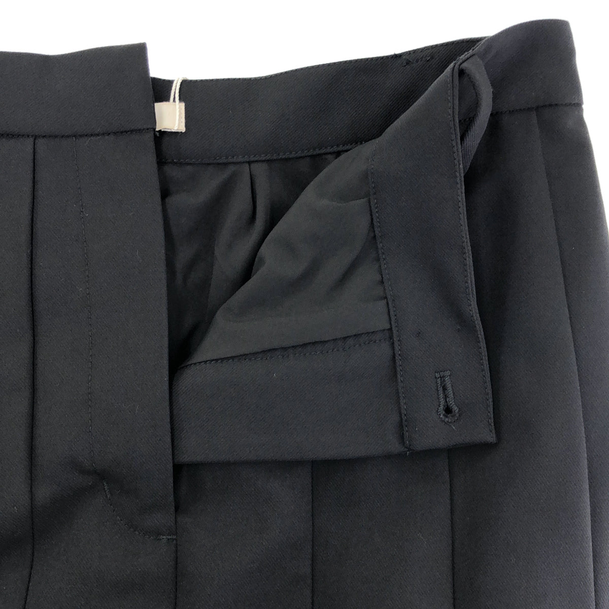 CLANE クラネ 25AW ブラック ワイドプリーツロングスカート ボトムス