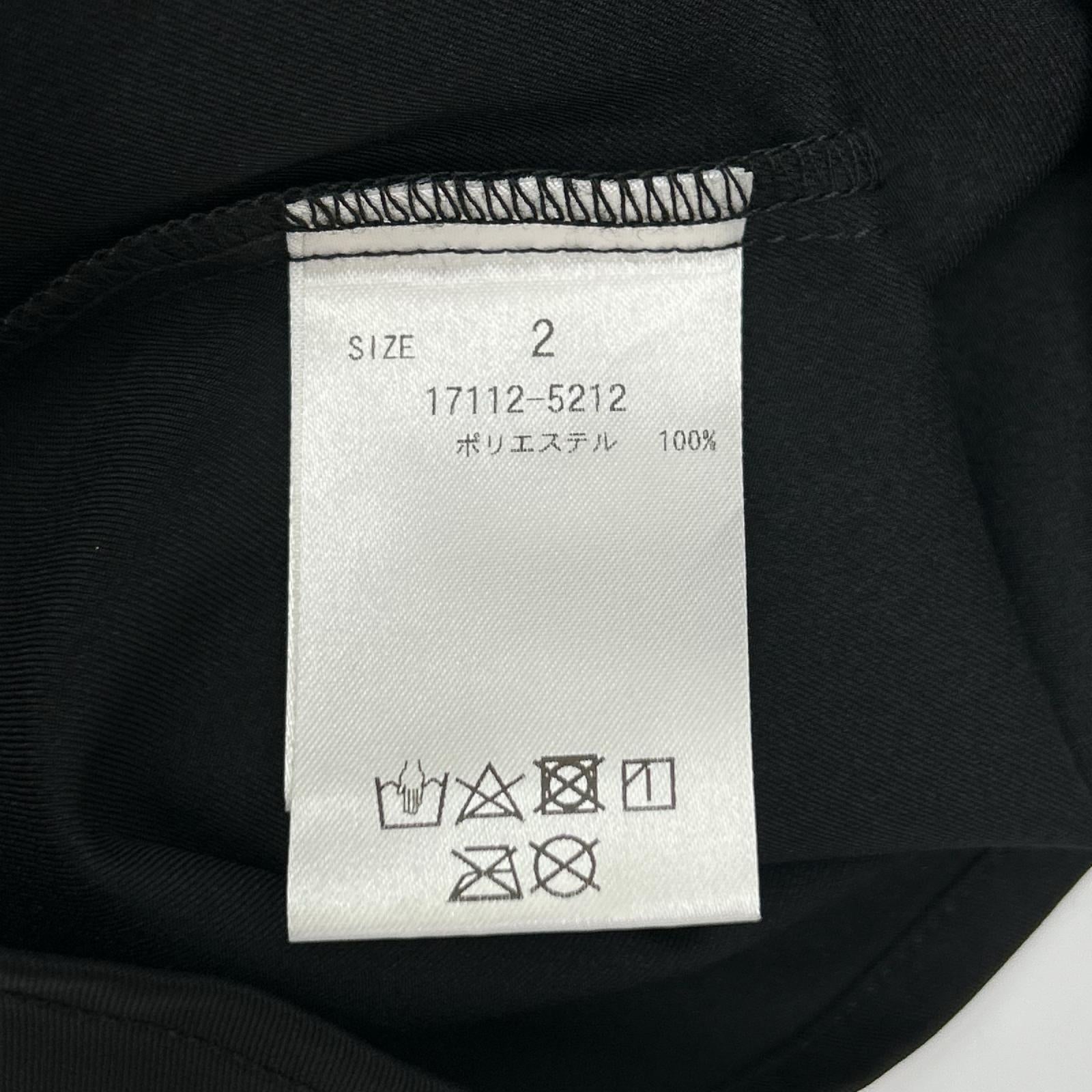 CLANE クラネ 24AW ブラック フラワー ジャガード ウェストドレープ ワンピース ワンピース