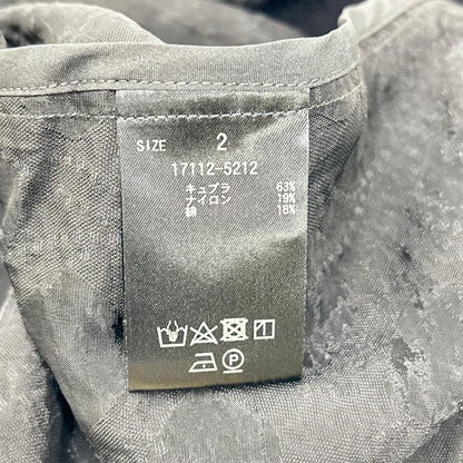 CLANE クラネ 24AW ブラック フラワー ジャガード ウェストドレープ ワンピース ワンピース