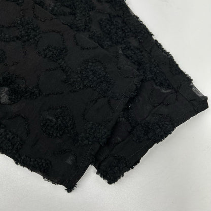 CLANE クラネ 24AW ブラック フラワー ジャガード ウェストドレープ ワンピース ワンピース