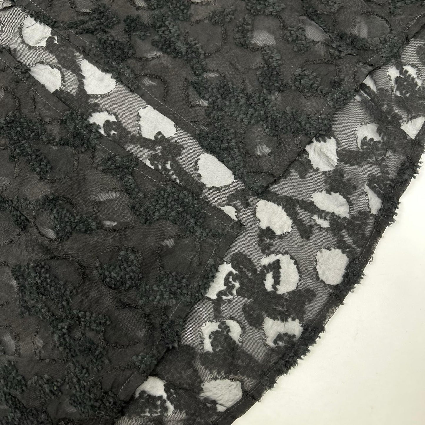 CLANE クラネ 24AW ブラック フラワー ジャガード ウェストドレープ ワンピース ワンピース